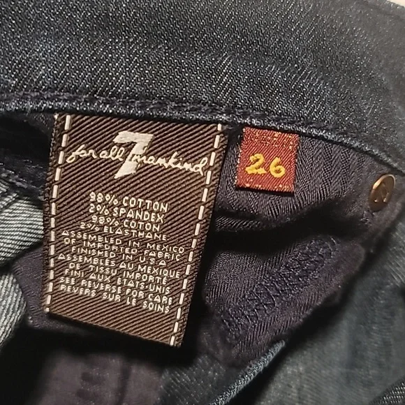 Pre-Owned 7 For All Mankind Junior Women's Jeans - Classic and Trendy-Size 26 - Picture 10 of 11